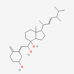 molecular formula C28H46O3 B13395385 1-(5,6-dimethylhept-3-en-2-yl)-4-[1-hydroxy-2-(5-hydroxy-2-methylidenecyclohexylidene)ethyl]-7a-methyl-2,3,3a,5,6,7-hexahydro-1H-inden-4-ol 