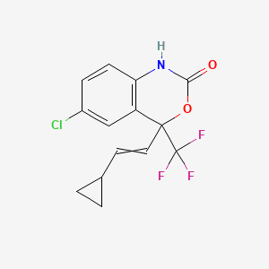 molecular formula C14H11ClF3NO2 B13395389 6-chloro-4-(2-cyclopropylethenyl)-4-(trifluoromethyl)-1H-3,1-benzoxazin-2-one 