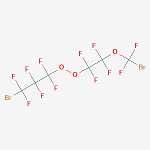 molecular formula C6Br2F12O3 B13395415 1-Bromo-3-(2-(bromodifluoromethoxy)-1,1,2,2-tetrafluoroethylperoxy)-1,1,2,2,3,3-hexafluoropropane 