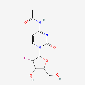 molecular formula C11H14FN3O5 B13395432 N-{1-[(2R,3R,4R,5R)-3-fluoro-4-hydroxy-5-(hydroxymethyl)oxolan-2-yl]-2-oxo-1,2-dihydropyrimidin-4-yl}acetamide 