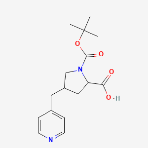 (2S,4R)-1-[(tert-butoxy)carbonyl]-4-[(pyridin-4-yl)methyl]pyrrolidine-2-carboxylic acid