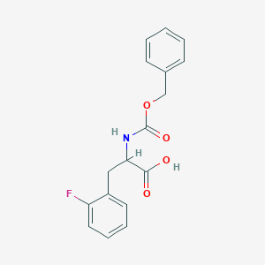 molecular formula C17H16FNO4 B13395436 2-{[(Benzyloxy)carbonyl]amino}-3-(2-fluorophenyl)propanoic acid 