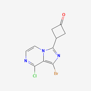 molecular formula C10H7BrClN3O B1339546 3-(1-Bromo-8-chloroimidazo[1,5-A]pyrazin-3-YL)cyclobutanone CAS No. 936901-73-4
