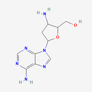 molecular formula C10H14N6O2 B13395470 3''-Amino-2'',3''-dideoxyadenosine 