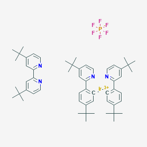 4-tert-butyl-2-(4-tert-butylbenzene-6-id-1-yl)pyridine;4-tert-butyl-2-(4-tert-butylpyridin-2-yl)pyridine;iridium(3+);hexafluorophosphate