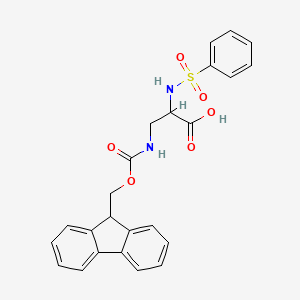 2-benzenesulfonamido-3-({[(9H-fluoren-9-yl)methoxy]carbonyl}amino)propanoic acid