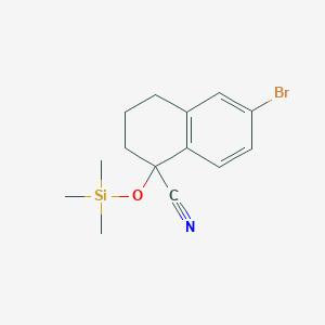 6-Bromo-1-[(trimethylsilyl)oxy]-1,2,3,4-tetrahydronaphthalene-1-carbonitrile