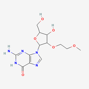 molecular formula C13H19N5O6 B13395528 2-amino-9-[4-hydroxy-5-(hydroxymethyl)-3-(2-methoxyethoxy)oxolan-2-yl]-1H-purin-6-one 