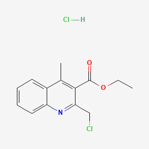 molecular formula C14H15Cl2NO2 B1339560 盐酸 2-(氯甲基)-4-甲基喹啉-3-羧酸乙酯 CAS No. 1009306-52-8