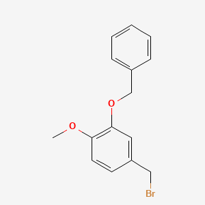 B1339574 2-(Benzyloxy)-4-(bromomethyl)-1-methoxybenzene CAS No. 55667-12-4