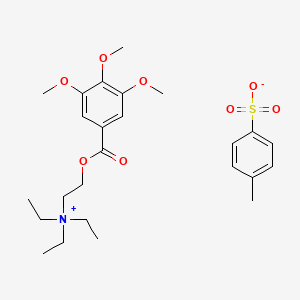 molecular formula C25H37NO8S B1339581 N,N,N-triethyl-2-((3,4,5-trimethoxybenzoyl)oxy)ethan-1-aminium 4-methylbenzenesulfonate CAS No. 391-70-8