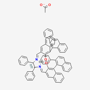 Manganese(3+);3-[[2-[[3-oxido-4-(2-phenylnaphthalen-1-yl)naphthalen-2-yl]methylideneamino]-1,2-diphenylethyl]iminomethyl]-1-(2-phenylnaphthalen-1-yl)naphthalen-2-olate;acetate