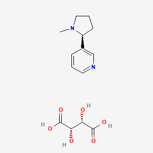 Pyridine, 3-((2S)-1-methyl-2-pyrrolidinyl)-, (2R,3R)-2,3-dihydroxybutanedioate