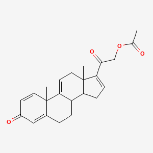 [2-(10,13-Dimethyl-3-oxo-6,7,8,12,14,15-hexahydrocyclopenta[a]phenanthren-17-yl)-2-oxoethyl] acetate