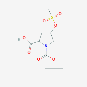 (2S,4R)-1-[(tert-butoxy)carbonyl]-4-(methanesulfonyloxy)pyrrolidine-2-carboxylic acid