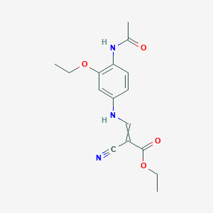 3-(4-Acetylamino-3-ethoxyphenylamino)-2-cyanoacrylic acid ethyl ester