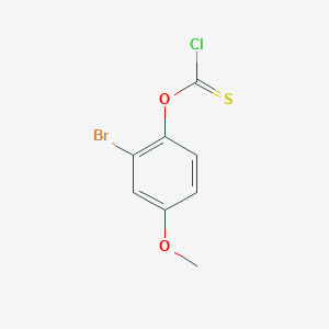 molecular formula C8H6BrClO2S B13395975 2-Bromo-4-methoxyphenyl chlorothioformate 