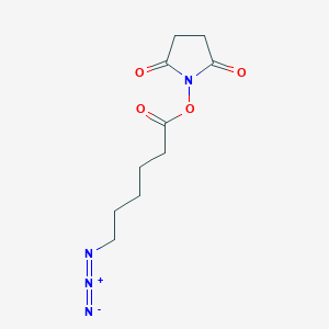 molecular formula C10H14N4O4 B1339602 2,5-二氧代吡咯烷-1-基 6-叠氮己酸酯 CAS No. 866363-70-4