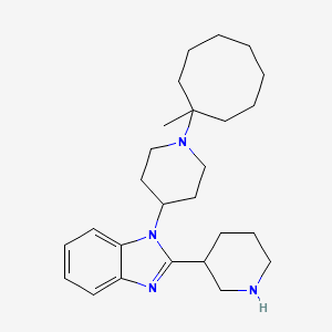 molecular formula C26H40N4 B13396046 1-[1-(1-methylcyclooctyl)piperidin-4-yl]-2-piperidin-3-ylbenzimidazole 