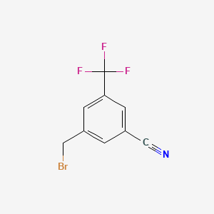 molecular formula C9H5BrF3N B1339605 3-(Bromomethyl)-5-(trifluoromethyl)benzonitrile CAS No. 669080-79-9