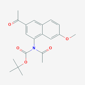 molecular formula C20H23NO5 B1339611 叔丁基乙酰(3-乙酰-7-甲氧基萘-1-基)氨基甲酸酯 CAS No. 871731-76-9