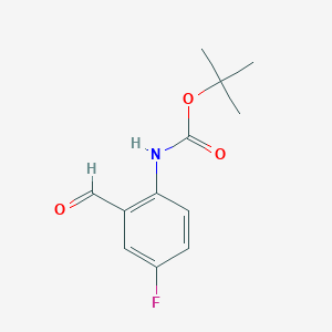 molecular formula C12H14FNO3 B1339618 叔丁基（4-氟-2-甲酰苯基）氨基甲酸酯 CAS No. 844891-31-2