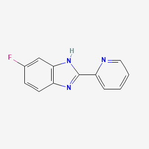 molecular formula C12H8FN3 B1339631 5-氟-2-(2-吡啶基)-1H-苯并咪唑 CAS No. 875468-81-8