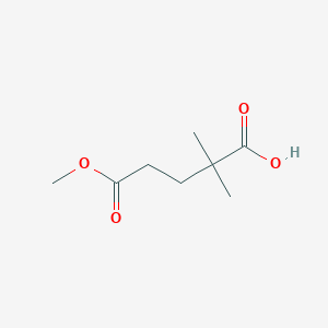 molecular formula C8H14O4 B1339641 5-甲氧基-2,2-二甲基-5-氧代戊酸 CAS No. 34601-12-2