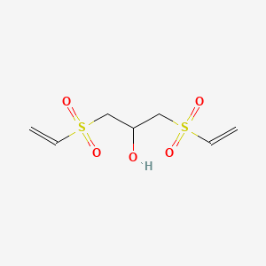 molecular formula C7H12O5S2 B1339689 1,3-双(乙烯基磺酰基)丙烷-2-醇 CAS No. 67006-32-0