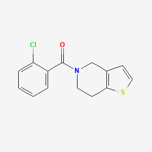 molecular formula C14H12ClNOS B1339714 (2-氯苯基)(6,7-二氢噻吩并[3,2-c]吡啶-5(4H)-基)甲酮 CAS No. 68559-48-8