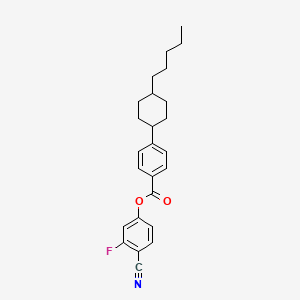 molecular formula C25H28FNO2 B1339719 4-氰基-3-氟苯基 4-(反式-4-戊基环己基)苯甲酸酯 CAS No. 92118-84-8