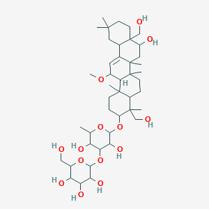 2-[3,5-Dihydroxy-2-[[8-hydroxy-4,8a-bis(hydroxymethyl)-14-methoxy-4,6a,6b,11,11,14b-hexamethyl-1,2,3,4a,5,6,7,8,9,10,12,12a,14,14a-tetradecahydropicen-3-yl]oxy]-6-methyloxan-4-yl]oxy-6-(hydroxymethyl)oxane-3,4,5-triol