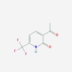 molecular formula C8H6F3NO2 B1339776 3-Acetyl-6-(trifluoromethyl)-1,2-dihydropyridin-2-one CAS No. 116548-05-1