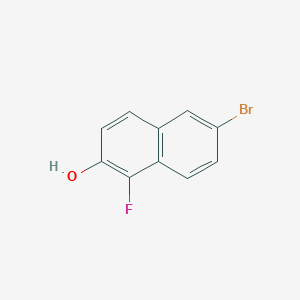 molecular formula C10H6BrFO B1339797 6-Bromo-1-fluoronaphthalen-2-OL CAS No. 442150-49-4
