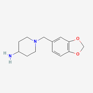 molecular formula C13H18N2O2 B1339820 1-(1,3-苯并二氧杂环-5-基甲基)哌啶-4-胺 CAS No. 76167-58-3