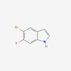 molecular formula C8H5BrFN B1339833 5-bromo-6-fluoro-1H-indole CAS No. 434960-42-6