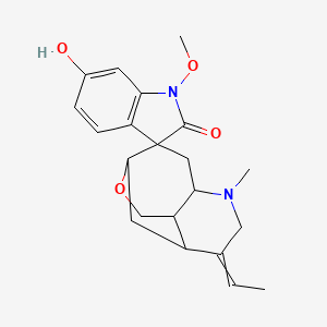 molecular formula C21H26N2O4 B13398412 7-Ethylidene-6'-hydroxy-1'-methoxy-5-methylspiro[11-oxa-5-azatricyclo[6.3.1.04,9]dodecane-2,3'-indole]-2'-one 