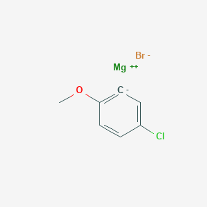 molecular formula C7H6BrClMgO B13398469 magnesium;1-chloro-4-methoxybenzene-5-ide;bromide 