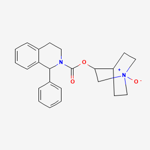 molecular formula C23H26N2O3 B13398498 (R)-3-(((S)-1-Phenyl-1,2,3,4-tetrahydroisoquinoline-2-carbonyl)oxy)quinuclidine 1-oxide 