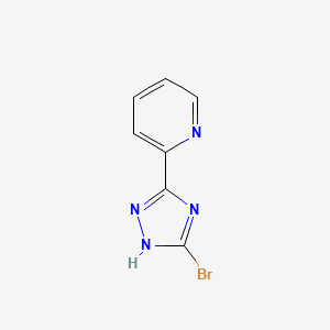 molecular formula C7H5BrN4 B1339850 2-(3-Bromo-1H-1,2,4-triazol-5-YL)pyridine CAS No. 219508-87-9