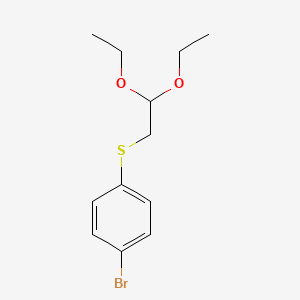 molecular formula C12H17BrO2S B1339859 (4-Bromophenyl)(2,2-diethoxyethyl)sulfane CAS No. 96804-05-6