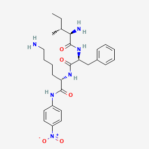 molecular formula C27H38N6O5 B1339861 H-D-Ile-Phe-Lys-Pna CAS No. 76626-41-0