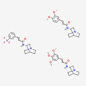 N-(1-azabicyclo[2.2.2]octan-3-yl)-3-(3,4-dimethoxyphenyl)prop-2-enamide;N-(1-azabicyclo[2.2.2]octan-3-yl)-3-[3-(trifluoromethyl)phenyl]prop-2-enamide;N-(1-azabicyclo[2.2.2]octan-3-yl)-3-(3,4,5-trimethoxyphenyl)prop-2-enamide