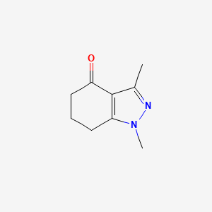 molecular formula C9H12N2O B1339873 1,5,6,7-四氢-1,3-二甲基-4H-吲唑-4-酮 CAS No. 36767-45-0