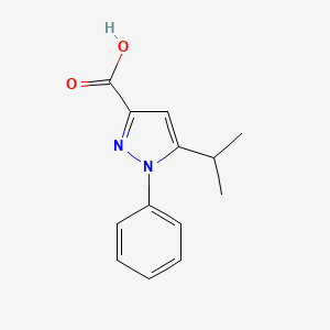 molecular formula C13H14N2O2 B1339876 1-苯基-5-(丙烷-2-基)-1H-吡唑-3-羧酸 CAS No. 3191-87-5