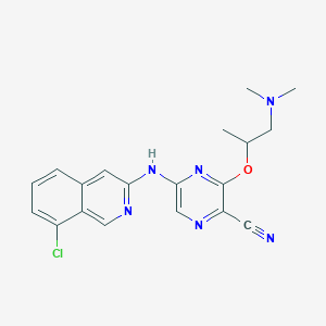 5-[(8-chloroisoquinolin-3-yl)amino]-3-[1-(dimethylamino)propan-2-yloxy]pyrazine-2-carbonitrile