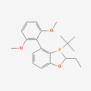 molecular formula C21H27O3P B13398895 3-tert-butyl-4-(2,6-dimethoxyphenyl)-2-ethyl-2H-1,3-benzoxaphosphole 