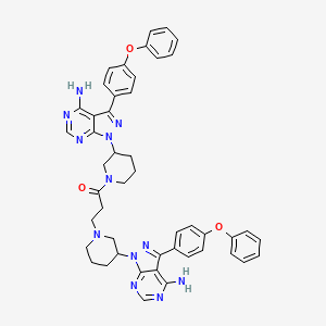 1,3-Bis[3-[4-amino-3-(4-phenoxyphenyl)pyrazolo[3,4-d]pyrimidin-1-yl]piperidin-1-yl]propan-1-one