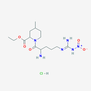 1-[2-Amino-5-[[imino(nitroamino)methyl]amino]-1-oxopentyl]-4-methyl-2-piperidinecarboxylic acid ethyl ester hydrochloride