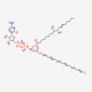 [1-[[[5-(4-Amino-2-oxopyrimidin-1-yl)-3,4-dihydroxyoxolan-2-yl]methoxy-hydroxyphosphoryl]oxy-hydroxyphosphoryl]oxy-3-(9,10-dihydroxyoctadec-12-enoyloxy)propan-2-yl] docosa-4,7,10,13,16,19-hexaenoate